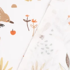 Baumwollstoff Kinderstoff Webware Tiere aus Australien weiß grün beige 1,47m Breite