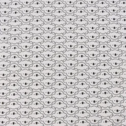 Baumwollstoff Koala Kopf weiß dunkelgrau 1,50m Breite