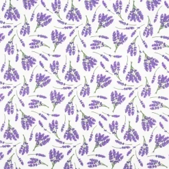 Baumwollstoff Lavendel weiß lila 1,40m Breite