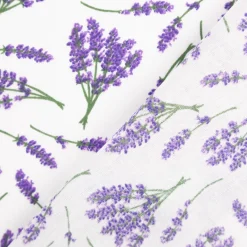 Baumwollstoff Lavendel weiß lila 1,40m Breite