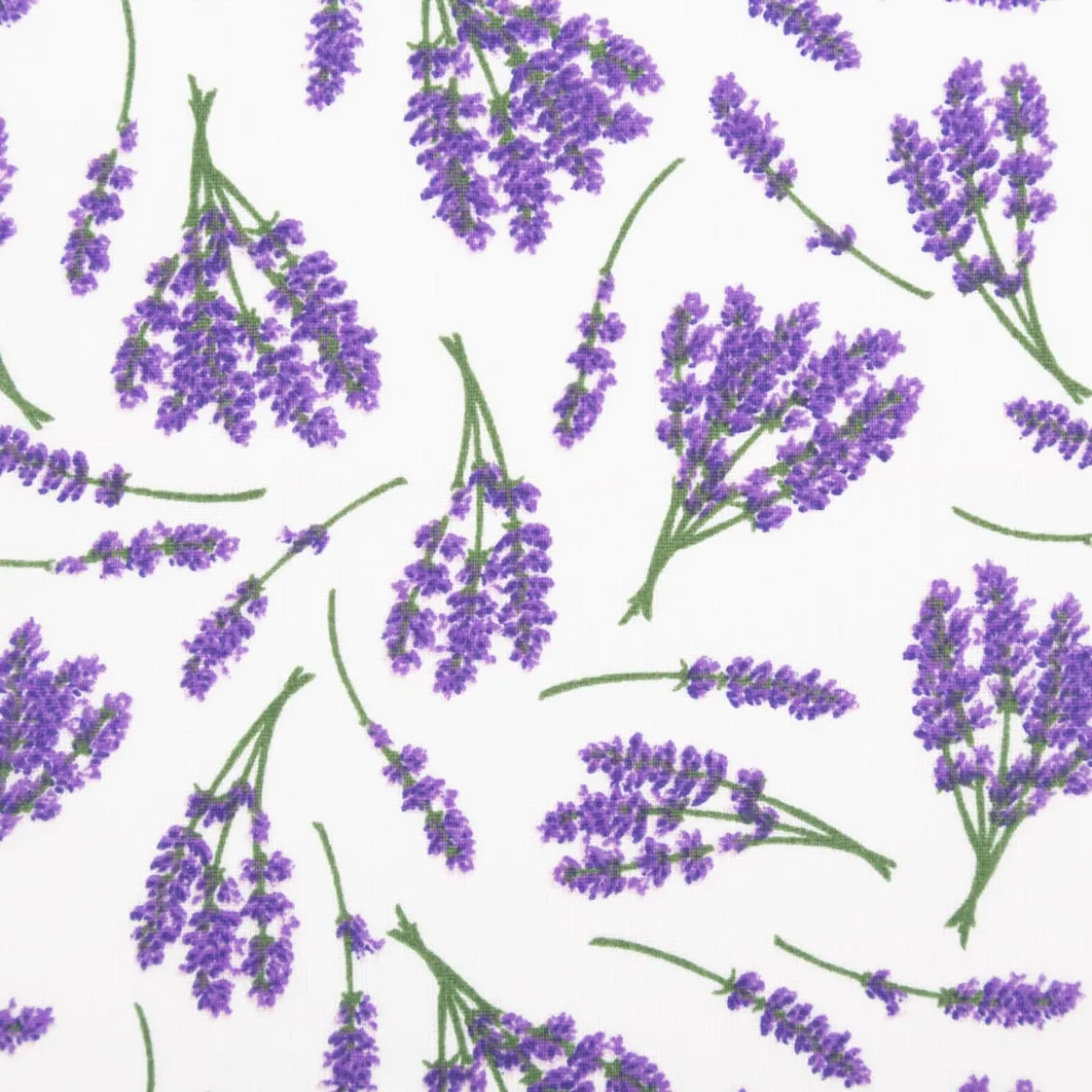 Baumwollstoff Lavendel weiß lila 1,40m Breite