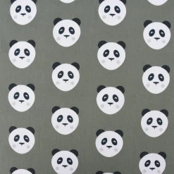 Baumwollstoff MAOTEY Pandabär grün weiß schwarz 1,5m Breite