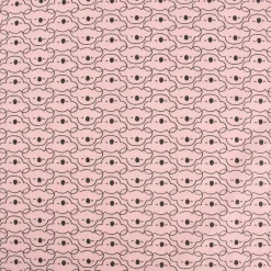 Baumwollstoff MIKOA Koala Kopf rosa dunkelgrau 1,50m Breite