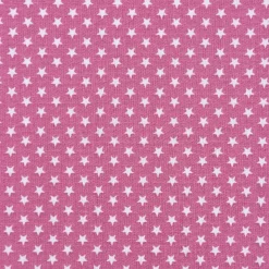 Baumwollstoff Mini Sterne beere mauve weiß 1,40m Breite