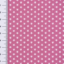 Baumwollstoff Mini Sterne beere mauve weiß 1,40m Breite