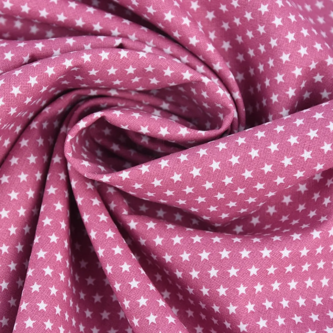 Baumwollstoff Mini Sterne beere mauve weiß 1,40m Breite