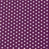 Baumwollstoff Mini Sterne lila aubergine weiß