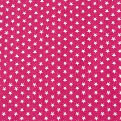 Baumwollstoff Mini Sterne pink weiß