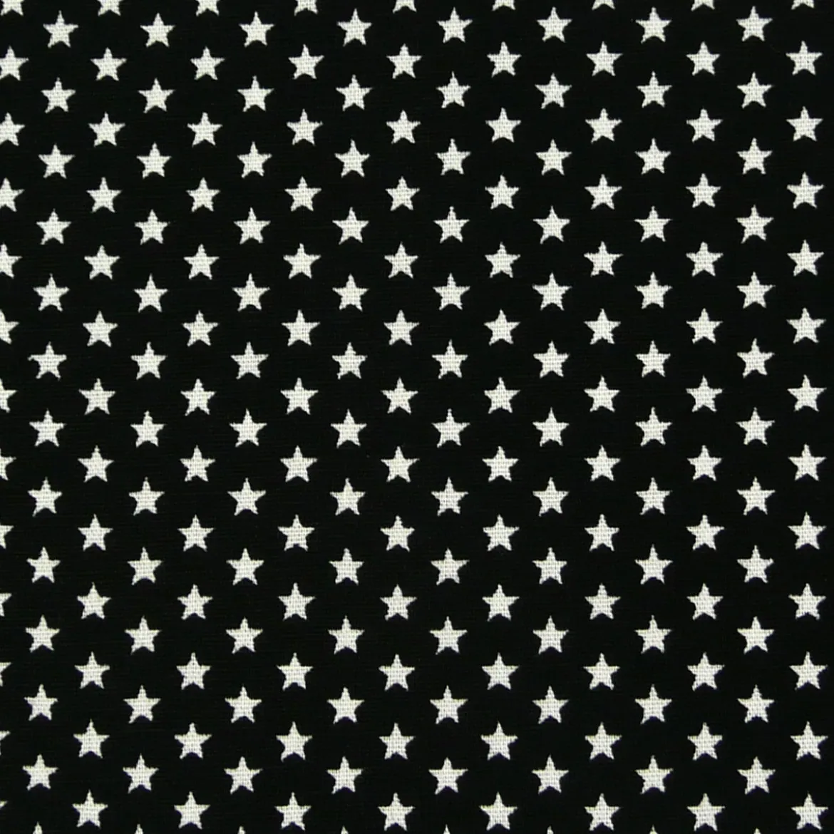 Baumwollstoff Mini Sterne schwarz weiß