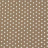 Baumwollstoff Mini Sterne taupe weiß
