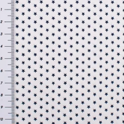 Baumwollstoff Mini Sterne weiß dunkelblau 1,40m Breite