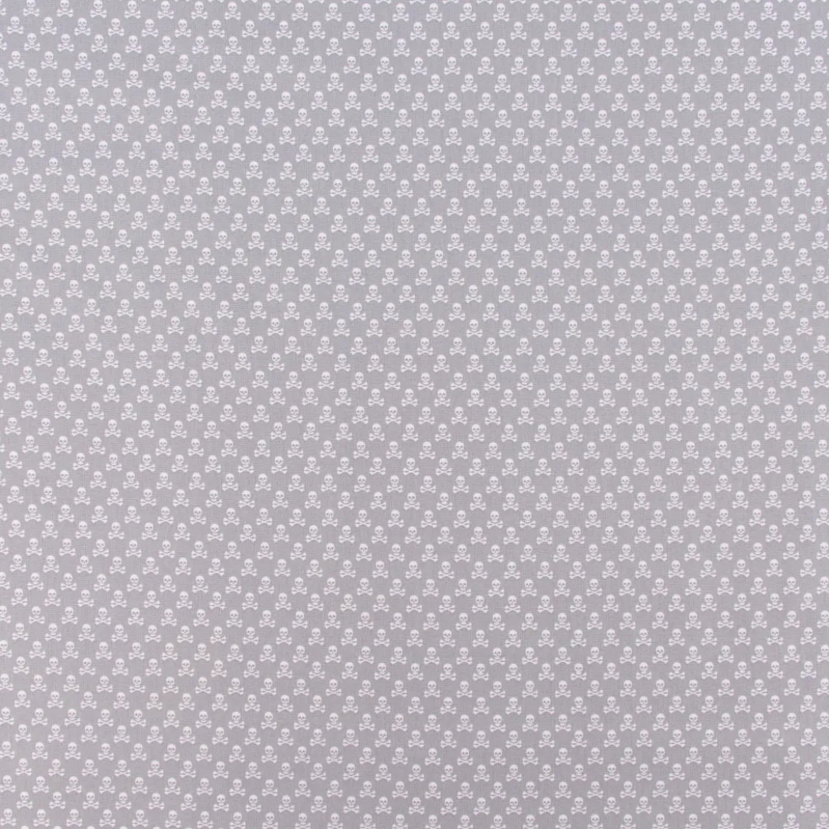 Baumwollstoff Mini Totenköpfe grau 1,45m Breite