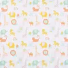 Baumwollstoff Organic Bio Popeline Safari Freunde weiß bunt 1,50m Breite