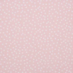 Baumwollstoff Pallino Punkte Tüpfelchen Flocken rosa weiß 1,40m Breite