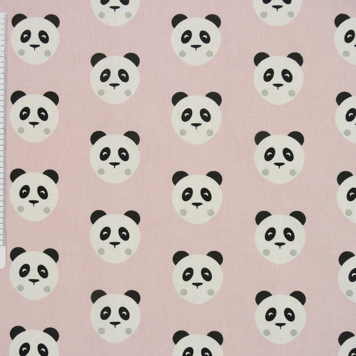 Baumwollstoff Pandabär rosa