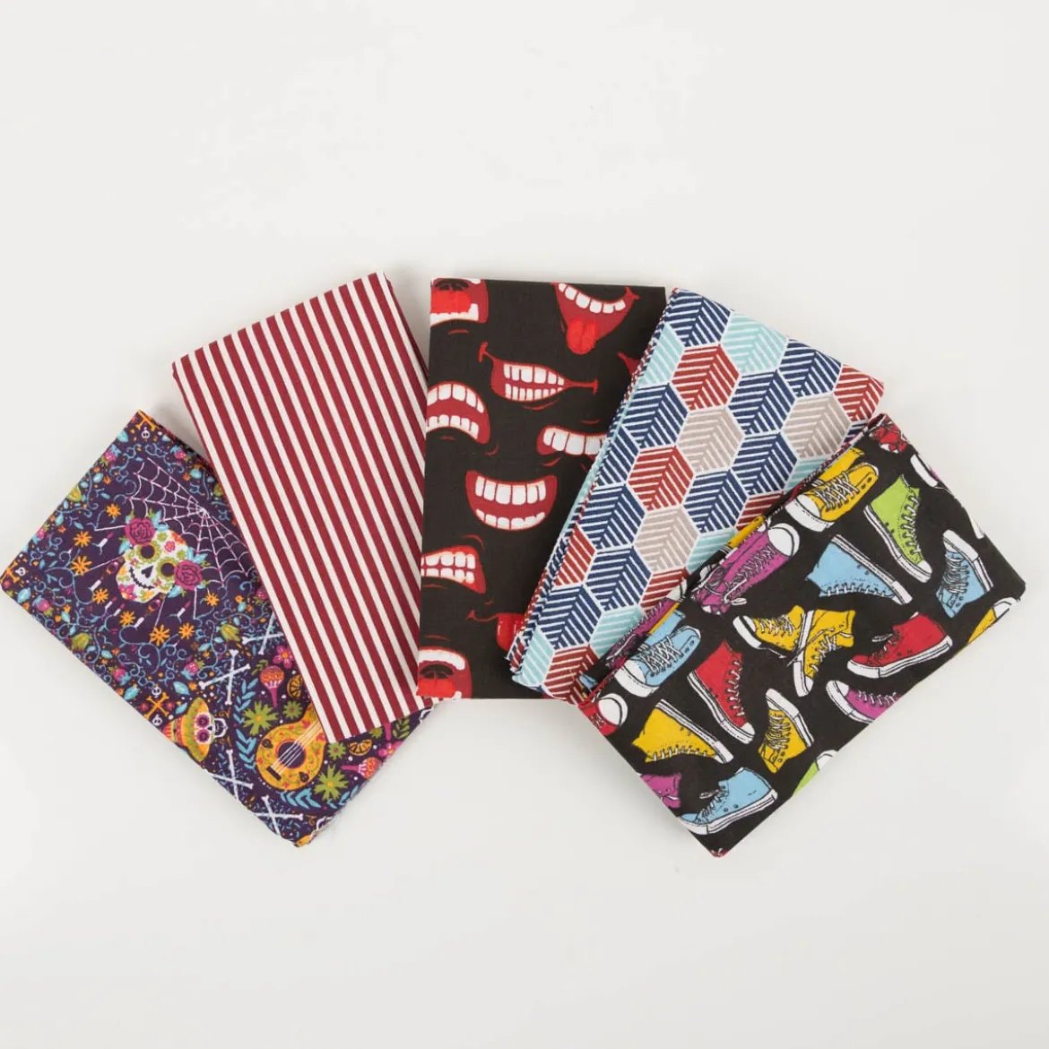 Baumwollstoff Patchwork Set Fiesta mit 5 Stoffabschnitten 44x55cm