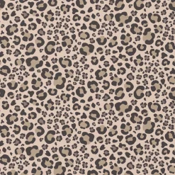 Baumwollstoff Popeline Benja Leopardenmuster beige grau 1,50m Breite
