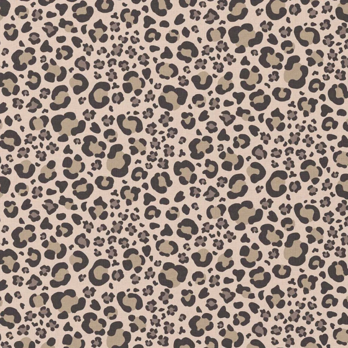 Baumwollstoff Popeline Benja Leopardenmuster beige grau 1,50m Breite