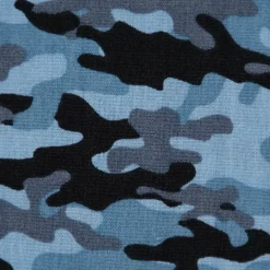 Baumwollstoff Popeline Camouflage Tarnmuster blau schwarz 1,45m Breite