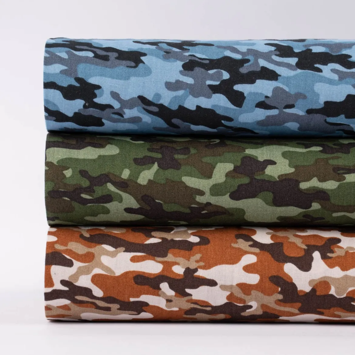Baumwollstoff Popeline Camouflage Tarnmuster blau schwarz 1,45m Breite