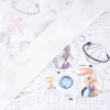Baumwollstoff Popeline Digitaldruck Space Jam Tune Squad weiß blau bunt 1,5m Breite
