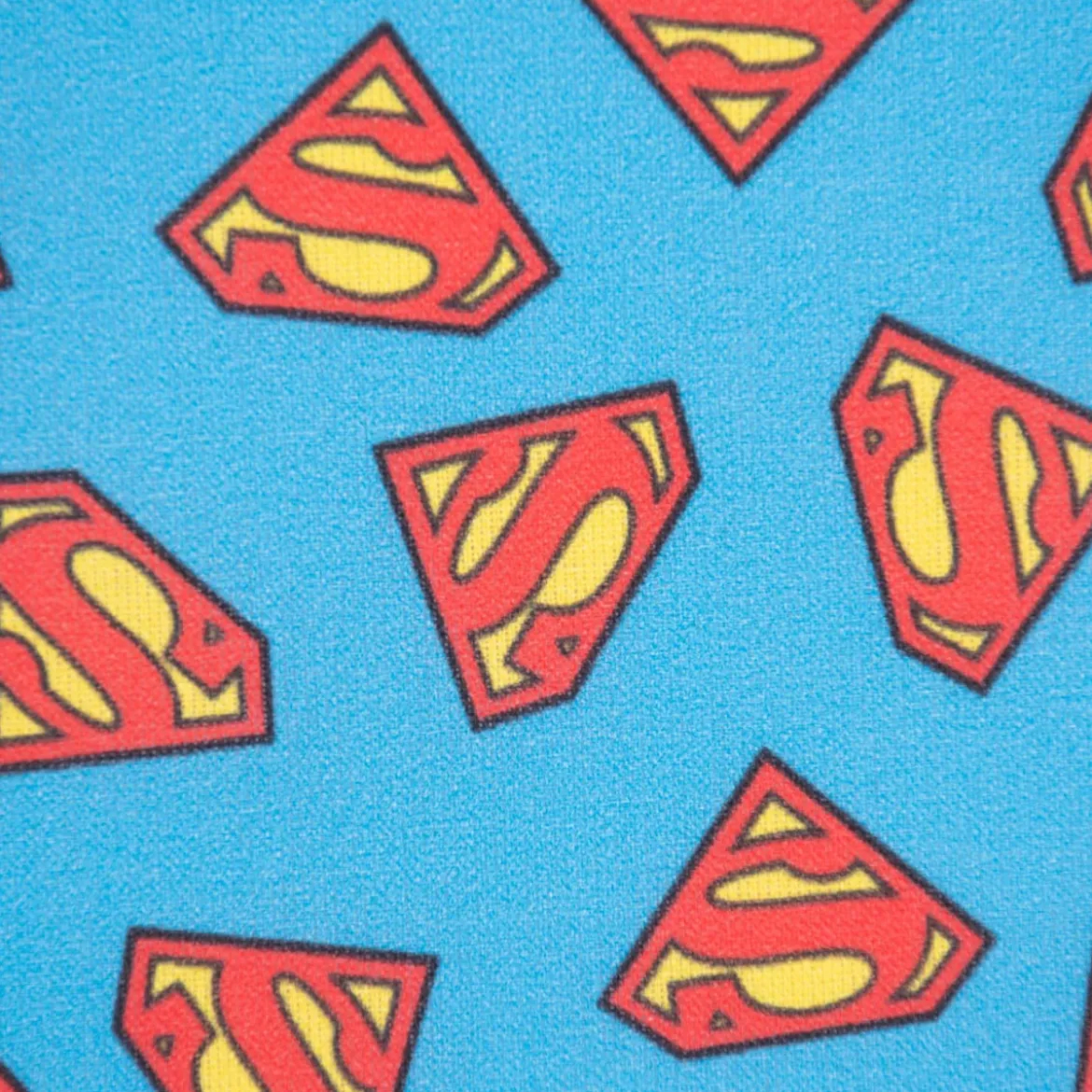 Baumwollstoff Popeline Digitaldruck Superman™© Logo blau rot gelb 1,5m Breite