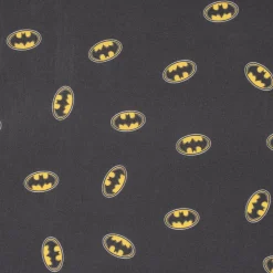 Baumwollstoff Popeline Digitaldruck Batman™© Batsignal schwarz gelb weiß 1,5m Breite