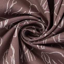 Baumwollstoff Popeline Elefant abstrakt mauve weiß 1,45m Breite