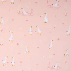 Baumwollstoff Popeline Fine Poplin Goose Gänse apricot 1,50m Breite