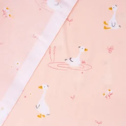 Baumwollstoff Popeline Fine Poplin Goose Gänse apricot 1,50m Breite