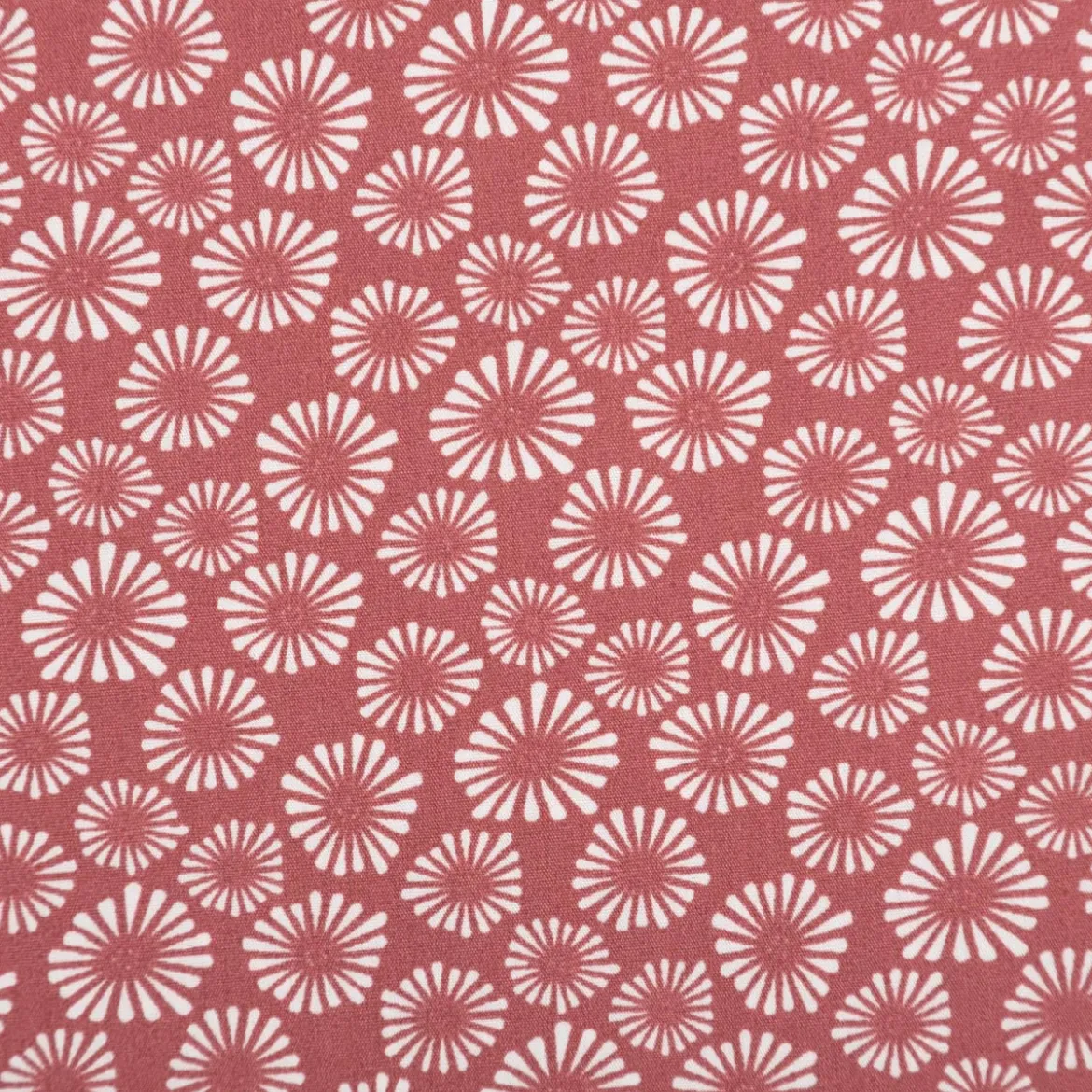 Baumwollstoff Popeline Mado abstrakte Mini-Blüten marsala-rot Breite