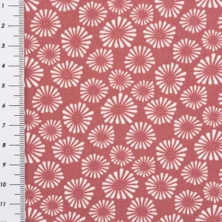 Baumwollstoff Popeline Mado abstrakte Mini-Blüten marsala-rot Breite