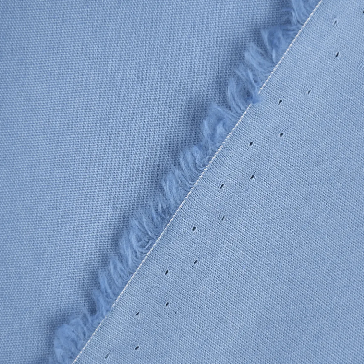 Baumwollstoff Popeline Meterware uni hell jeansblau – 1,50 m breit, weich & blickdicht, 125g/m²
