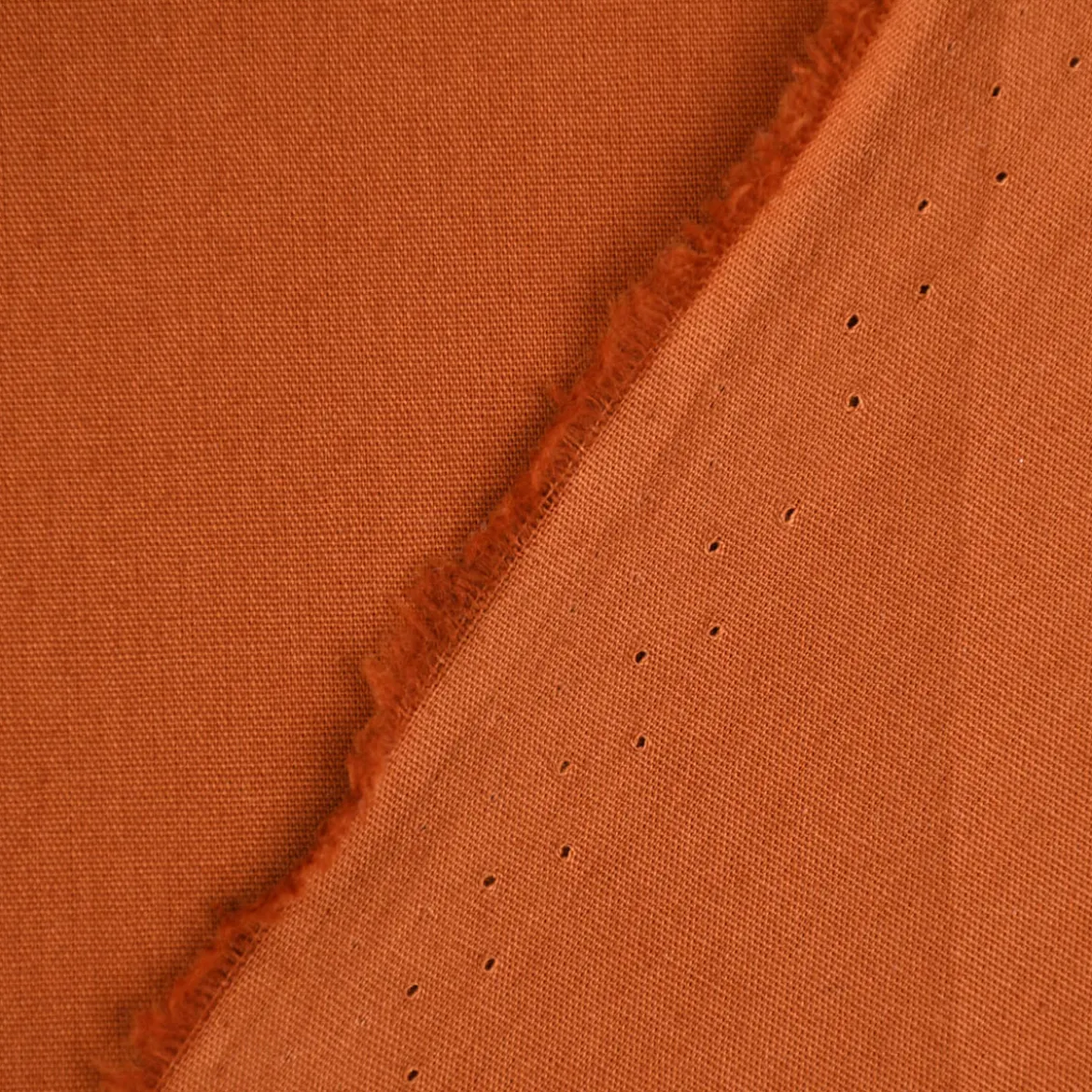 Baumwollstoff Popeline Meterware uni cognac – 1,50 m breit, weich & blickdicht, 125g/m²