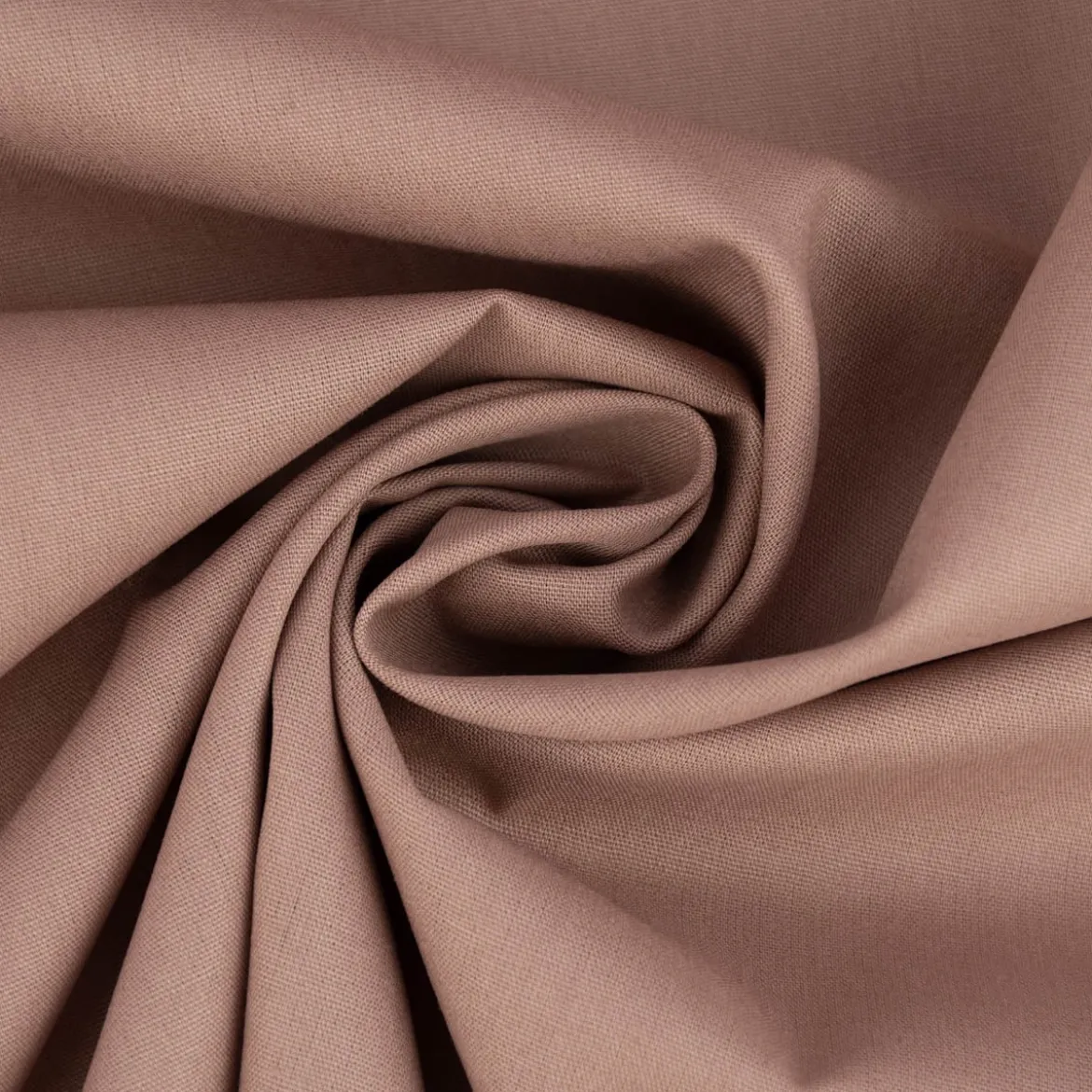 Baumwollstoff Popeline Meterware uni taupe – 1,50 m breit, weich & blickdicht, 125g/m²