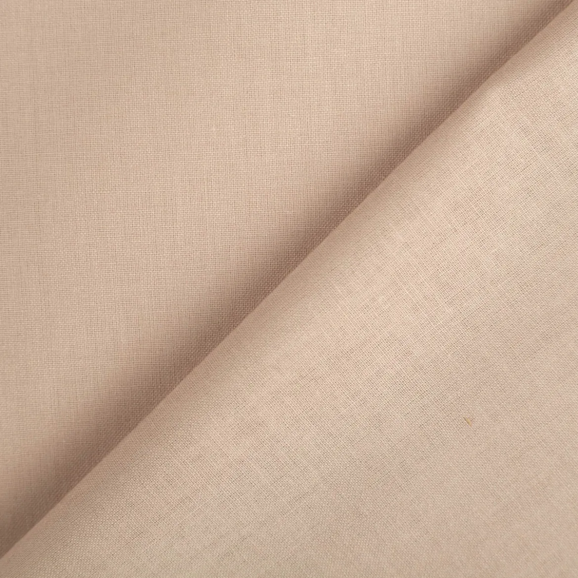 Baumwollstoff Popeline Meterware dark beige – 1,50 m breit, weich & blickdicht, 125g/m²