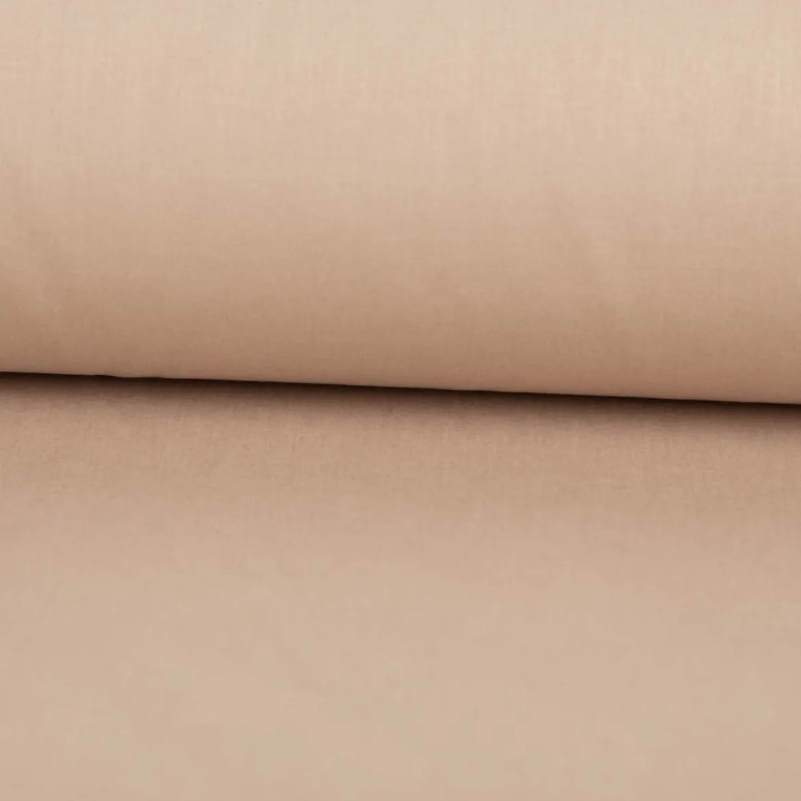 Baumwollstoff Popeline Meterware dark beige – 1,50 m breit, weich & blickdicht, 125g/m²