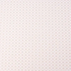 Baumwollstoff Popeline Minimals Blümchen Kreis-Ornamente weiß sand 1,48m Breite