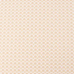 Baumwollstoff Popeline Minimals Blümchen Kreis-Ornamente weiß gelb 1,48m Breite