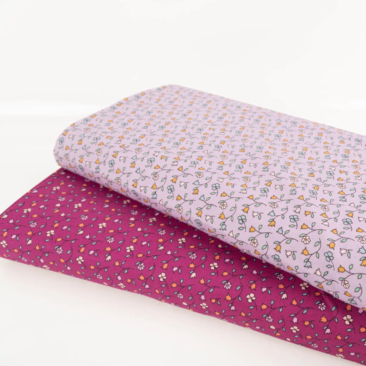 Baumwollstoff Popeline Mini Blümchen fuchsia 1,48m Breite