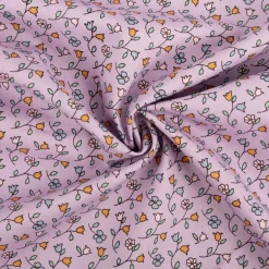 Baumwollstoff Popeline Mini Blümchen lila 1,48m Breite
