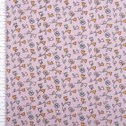 Baumwollstoff Popeline Mini Blümchen lila 1,48m Breite