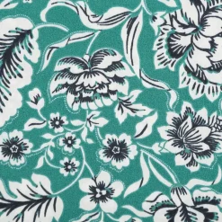 Baumwollstoff Popeline Romana Blumen smaragdgrün 1,45m Breite