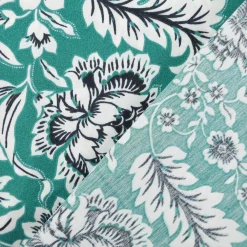 Baumwollstoff Popeline Romana Blumen smaragdgrün 1,45m Breite