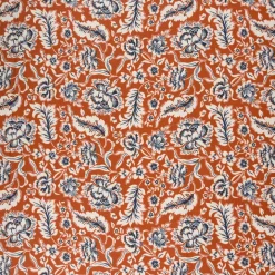 Baumwollstoff Popeline Romana Blumen rost 1,45m Breite