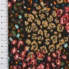 Baumwollstoff Popeline Samburu abstrakte Mini-Blüten schwarz rot1,45m Breite