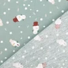 Baumwollstoff Popeline Schneemann mint – weich & pflegeleicht, 1,40 m Breite