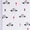 Baumwollstoff Popeline Stoff Polizei Auto Ampel weiß schwarz 1,45m Breite