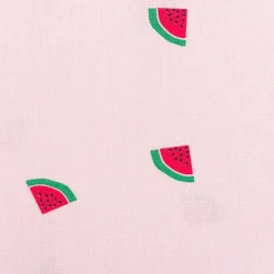 Baumwollstoff Popeline Stoff Wassermelone rosa grün 1,45m Breite