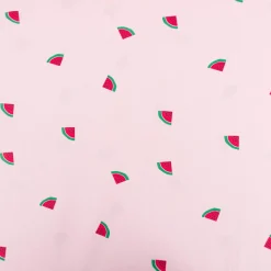 Baumwollstoff Popeline Stoff Wassermelone rosa grün 1,45m Breite
